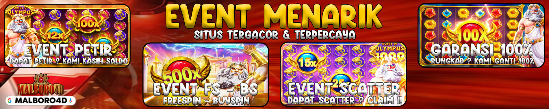 MALBORO4D EVENT FREESPIN, GARANSI KEKALAHAN, EVENT SCATTER, EVENT KLAIM PETIR